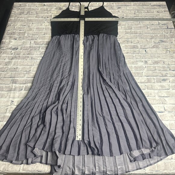 EUC Ann Taylor Spaghetti Strap Midi Dress Black & Grey Size XL Tall - Picture 14 of 15